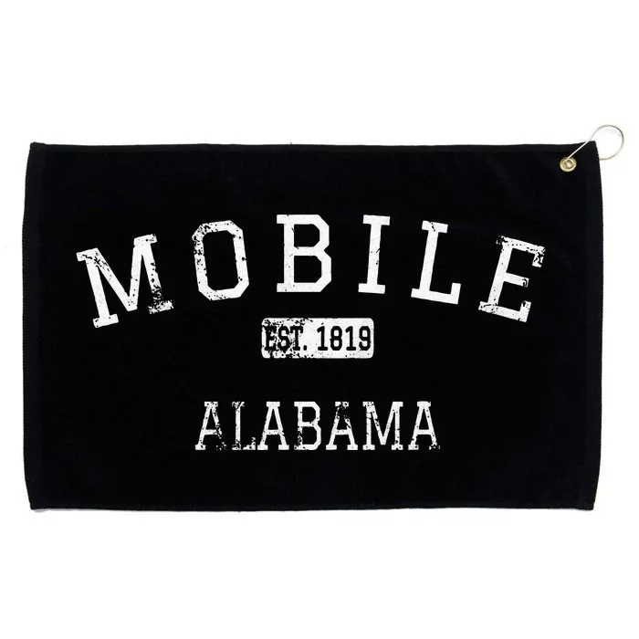 Mobile Alabama AL Vintage Grommeted Golf Towel