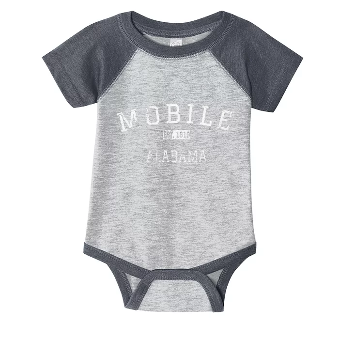 Mobile Alabama AL Vintage Infant Baby Jersey Bodysuit