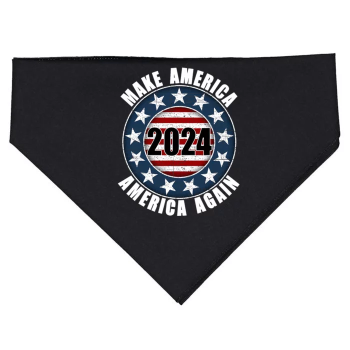 Make America America Again 2024 Presidential Election Cpac USA-Made Doggie Bandana