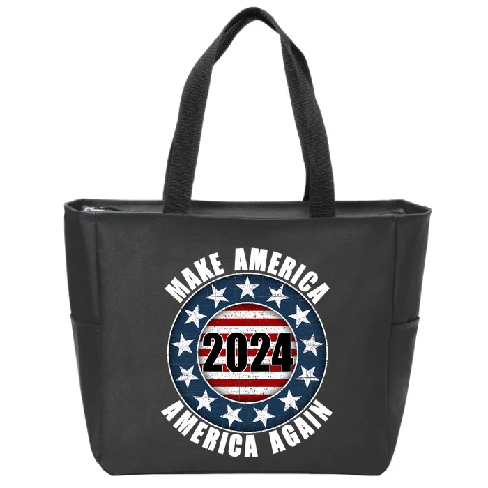 Make America America Again 2024 Presidential Election Cpac Zip Tote Bag