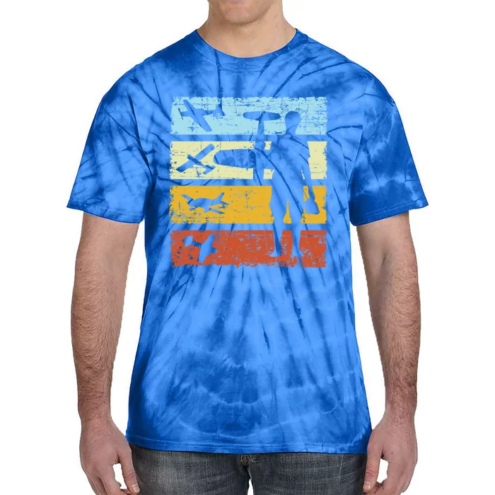 Model Airplane Aviation Rc Flight Retro Vintage Gift Tie-Dye T-Shirt