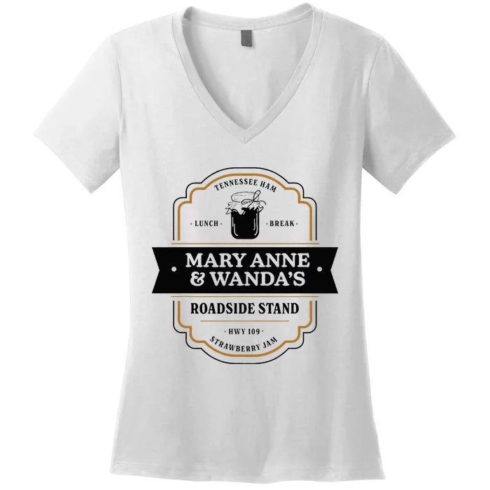 Mary Anne And Wanda Farmers Market Tennessee Ham Women's V-Neck T-Shirt