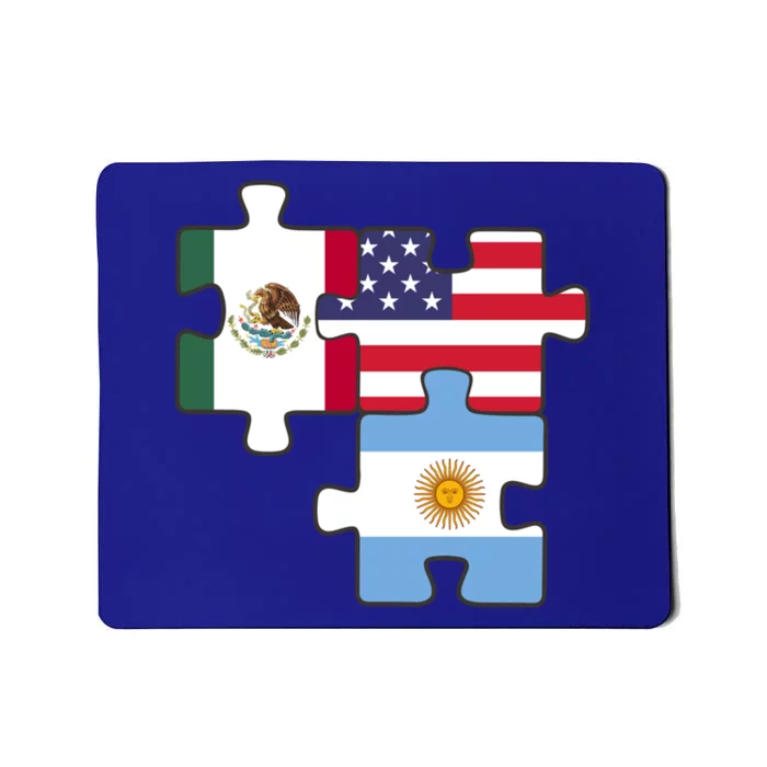 Mexico Argentina And The Usa Puzzle Design Meaningful Gift Mousepad