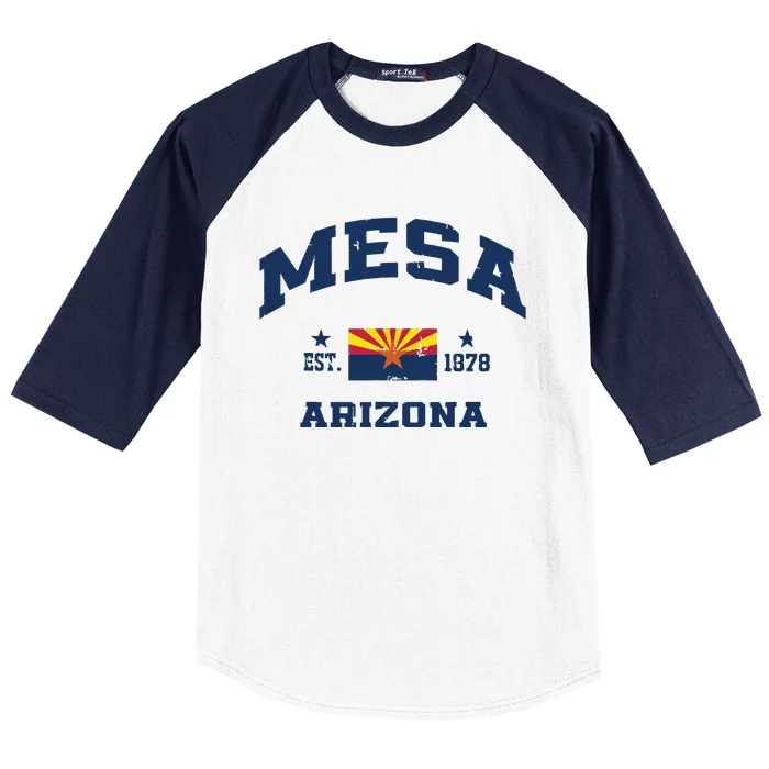 Mesa Arizona Az Vintage State Athletic Baseball Sleeve Shirt