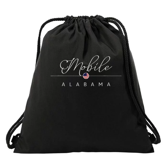 Mobile Alabama Al On Mobile Drawstring Bag