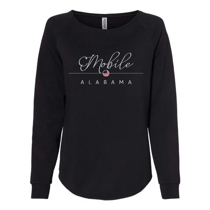 Mobile Alabama Al On Mobile Womens California Wash Sweatshirt