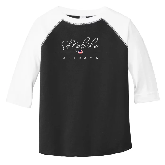 Mobile Alabama Al On Mobile Toddler Fine Jersey T-Shirt