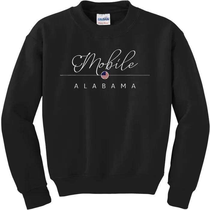 Mobile Alabama Al On Mobile Kids Sweatshirt