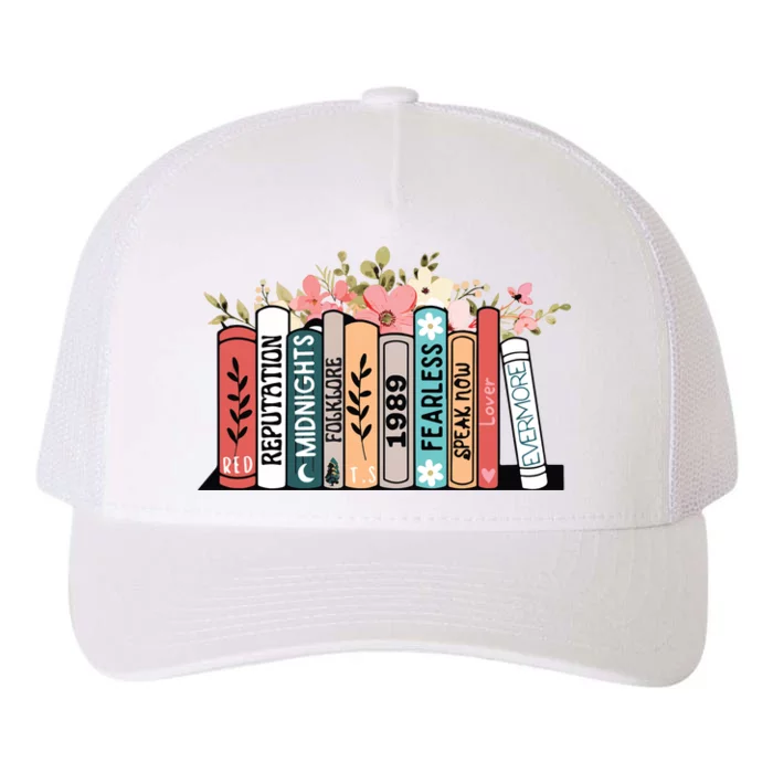 Music Albums As Books Folk Music Yupoong Adult 5-Panel Trucker Hat