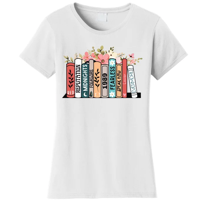 Music Albums As Books Folk Music Women's T-Shirt