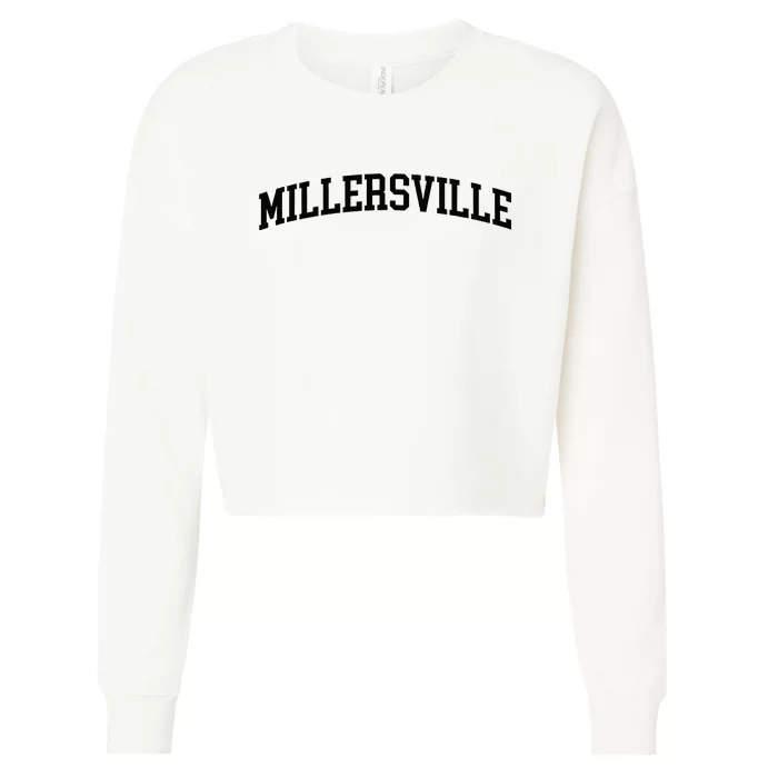 Millersville Athletic Arch College University Alumni Cropped Pullover Crew