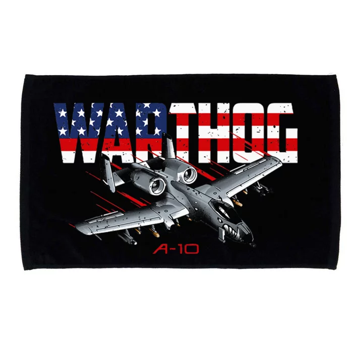 Military Airplane A10 Warthog American Flag Microfiber Hand Towel