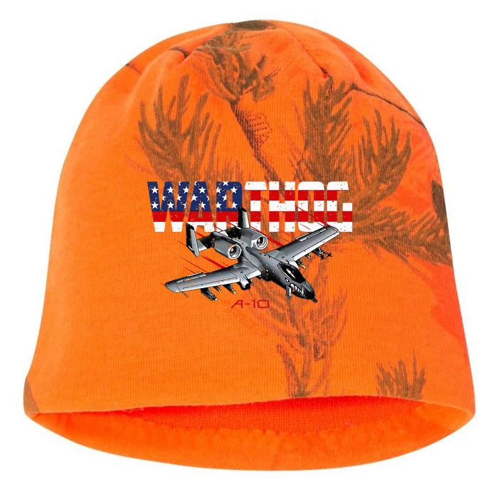 Military Airplane A10 Warthog American Flag Kati - Camo Knit Beanie