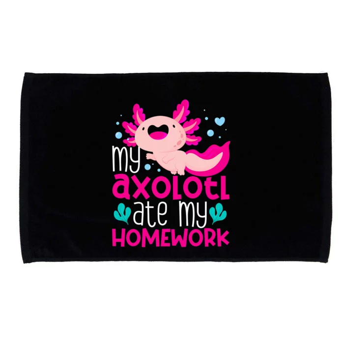 My Axolotl Ate My Homework | Gimmick | Kawaii | Axolotl Microfiber Hand Towel