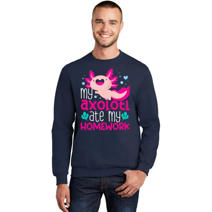 My Axolotl Ate My Homework | Gimmick | Kawaii | Axolotl Tall Sweatshirt