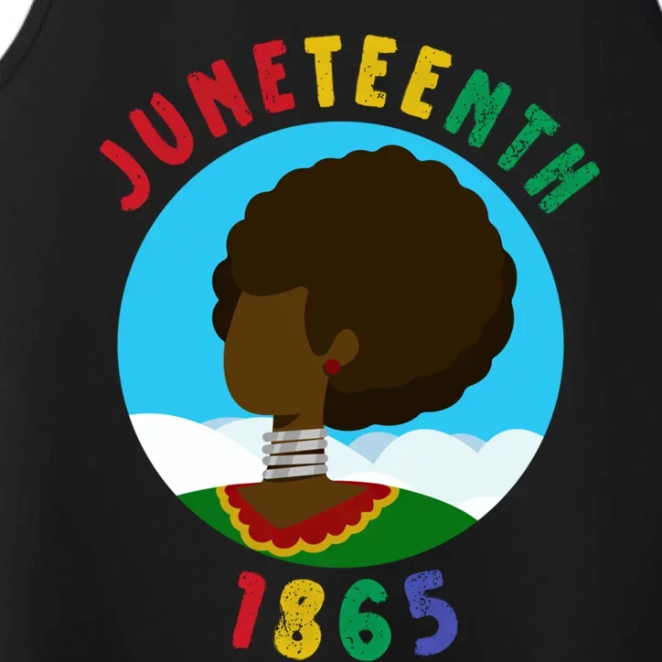 Melanin Ancestors And 1865 Black History Gift Juneteenth Meaningful Gift Performance Tank