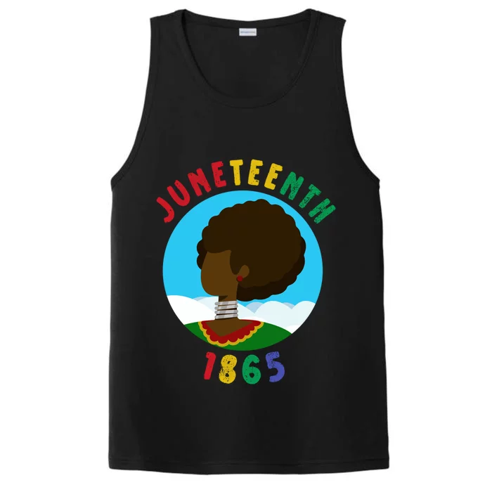 Melanin Ancestors And 1865 Black History Gift Juneteenth Meaningful Gift Performance Tank