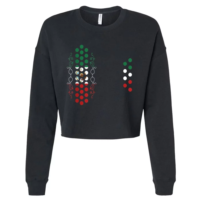 Mexican Air Accordion Player Musician Men Women Cropped Pullover Crew