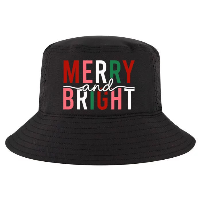 Merry and Bright xmas Wo Cute Cool Comfort Performance Bucket Hat