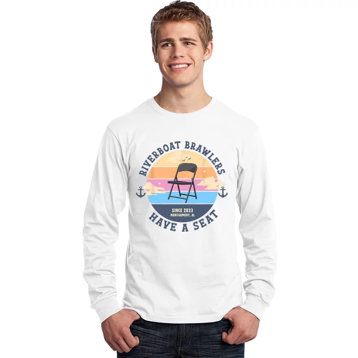 Montgomery Alabama Boat Fight Riverboat Brawl Folding Chair Long Sleeve Shirt