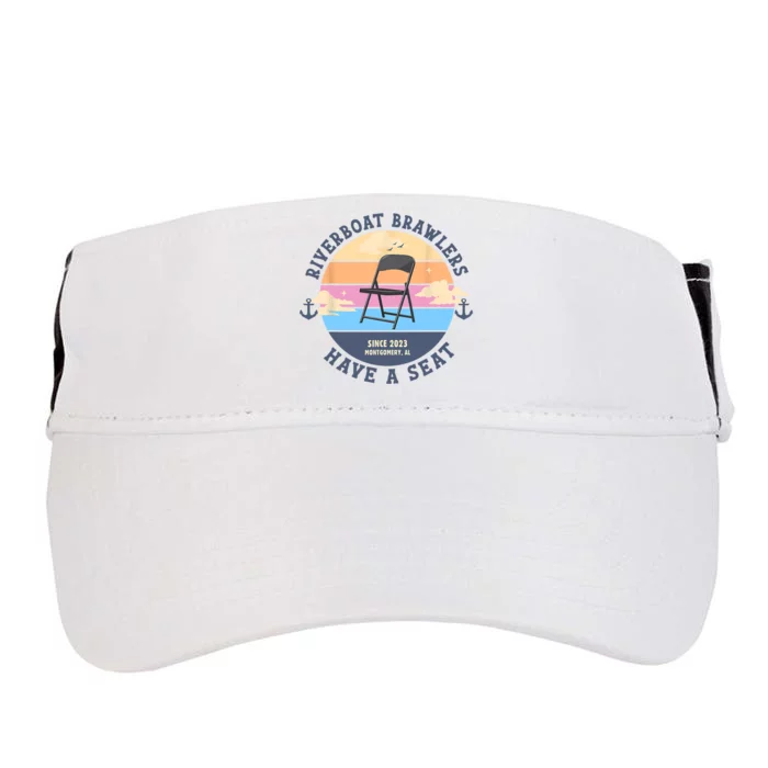 Montgomery Alabama Boat Fight Riverboat Brawl Folding Chair Adult Drive Performance Visor