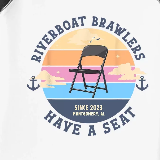 Montgomery Alabama Boat Fight Riverboat Brawl Folding Chair Infant Baby Jersey Bodysuit