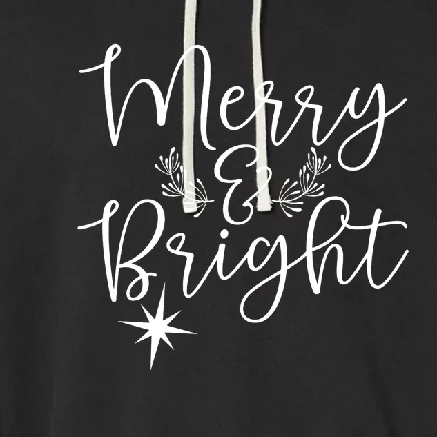 Merry And Bright Christmas Merry And Bright Long Sleeve Garment-Dyed Fleece Hoodie