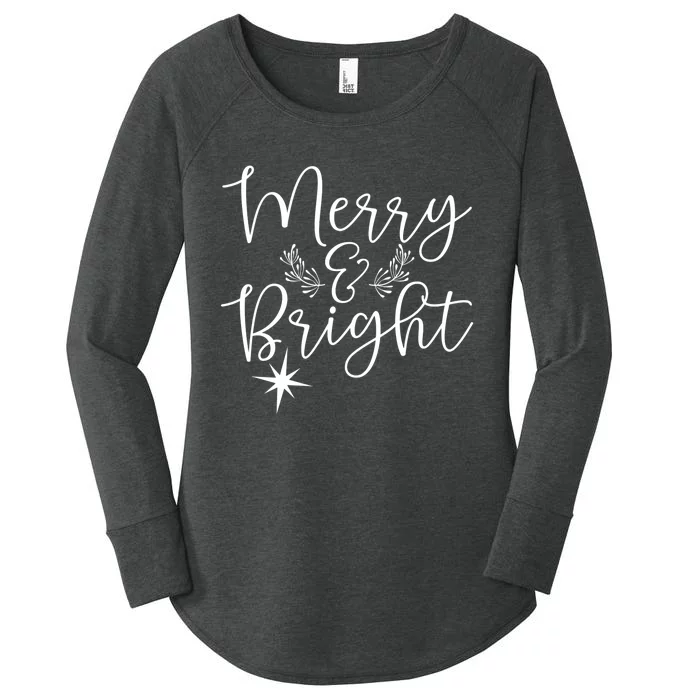 Merry And Bright Christmas Merry And Bright Long Sleeve Women's Perfect Tri Tunic Long Sleeve Shirt