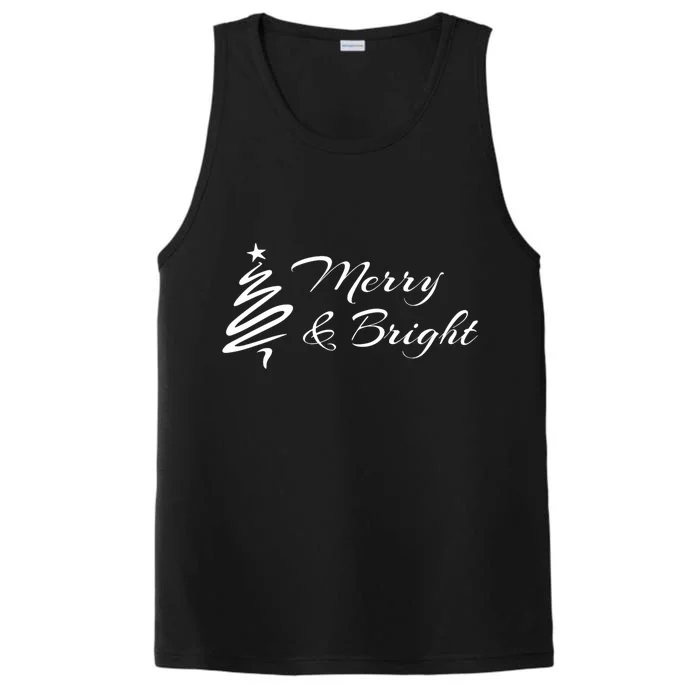 Merry And Bright Christmas Tree Performance Tank