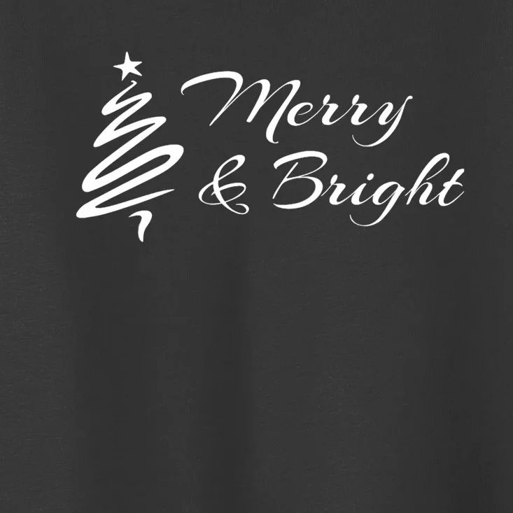 Merry And Bright Christmas Tree Toddler T-Shirt