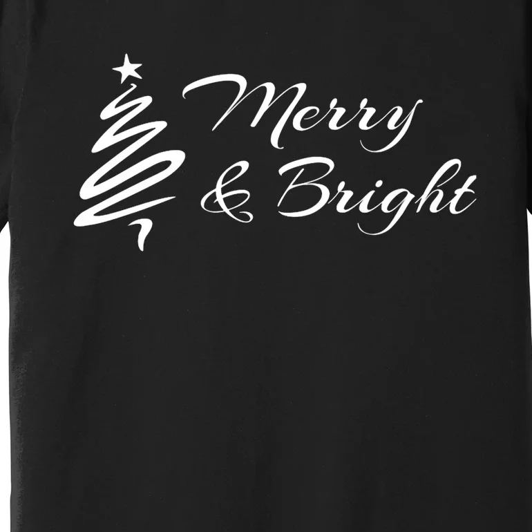 Merry And Bright Christmas Tree Premium T-Shirt