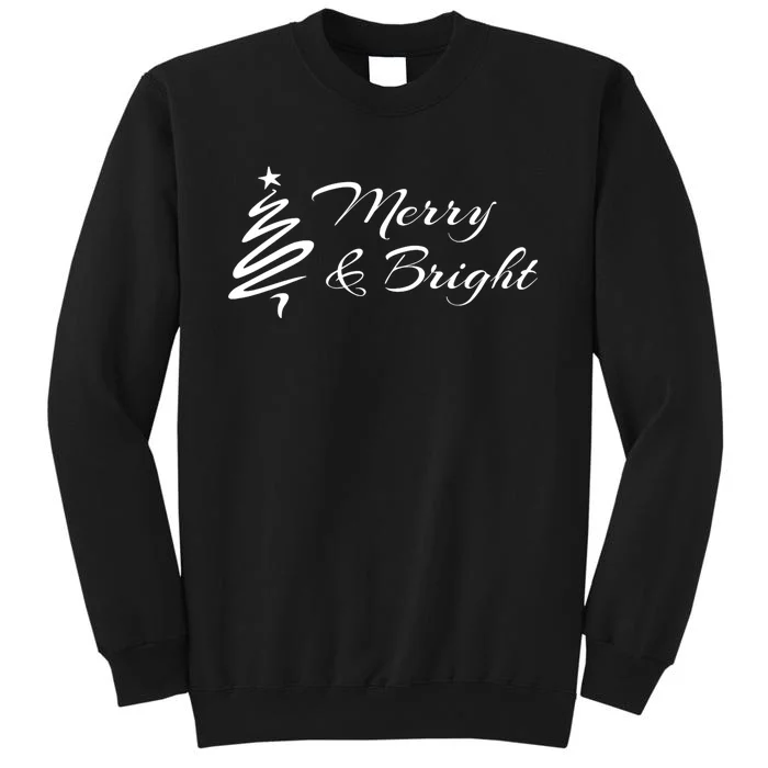 Merry And Bright Christmas Tree Tall Sweatshirt