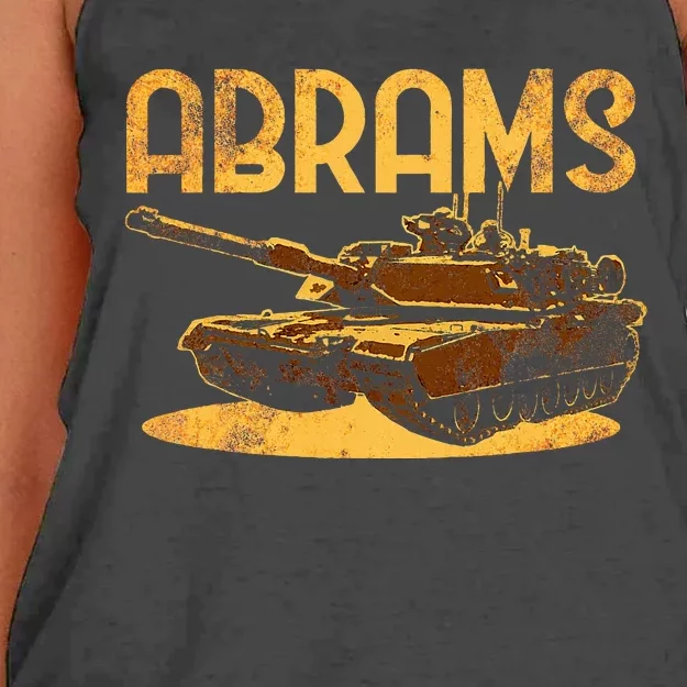 M1 Abrams Battle Tank Usa America American Military Women's Knotted Racerback Tank