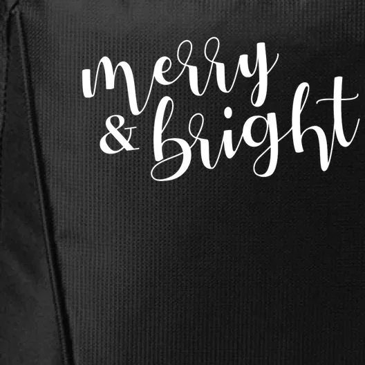 Merry And Bright Christmas Holiday Season City Backpack