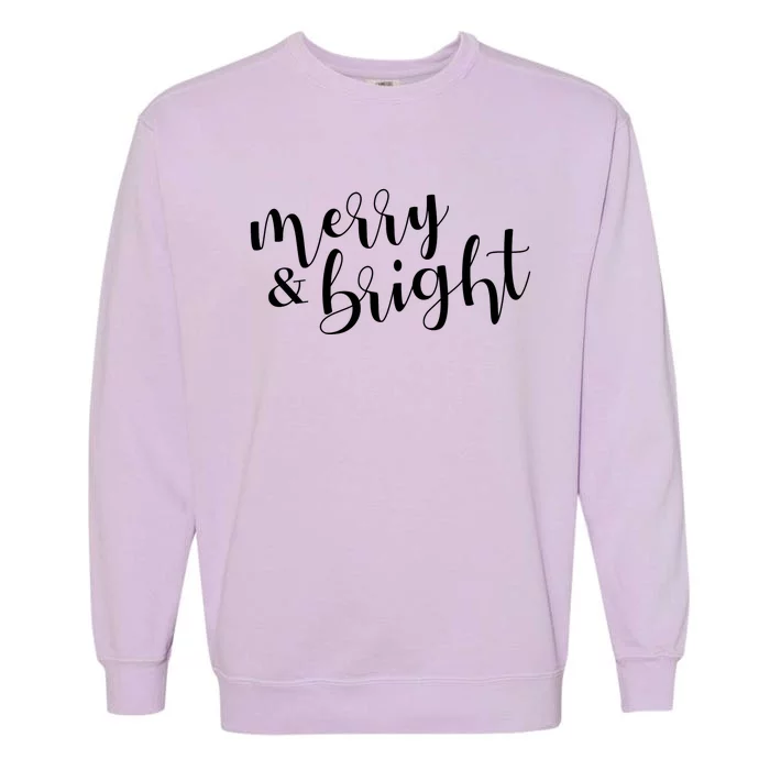 Merry And Bright Christmas Holiday Season Garment-Dyed Sweatshirt