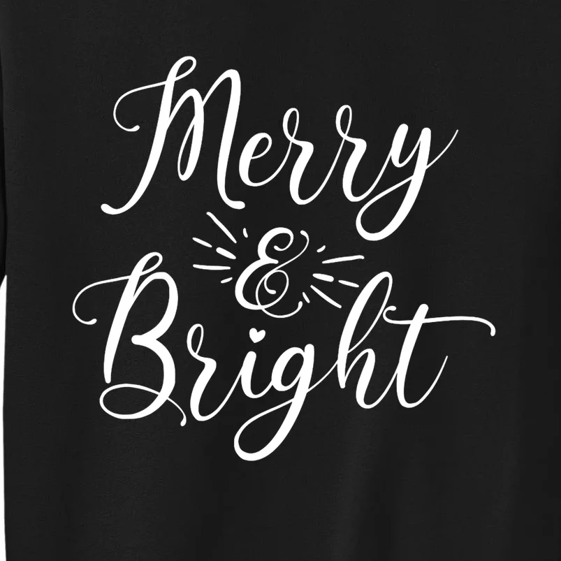 Merry And Bright Christmas Lights Funny Family Christmas Sweatshirt