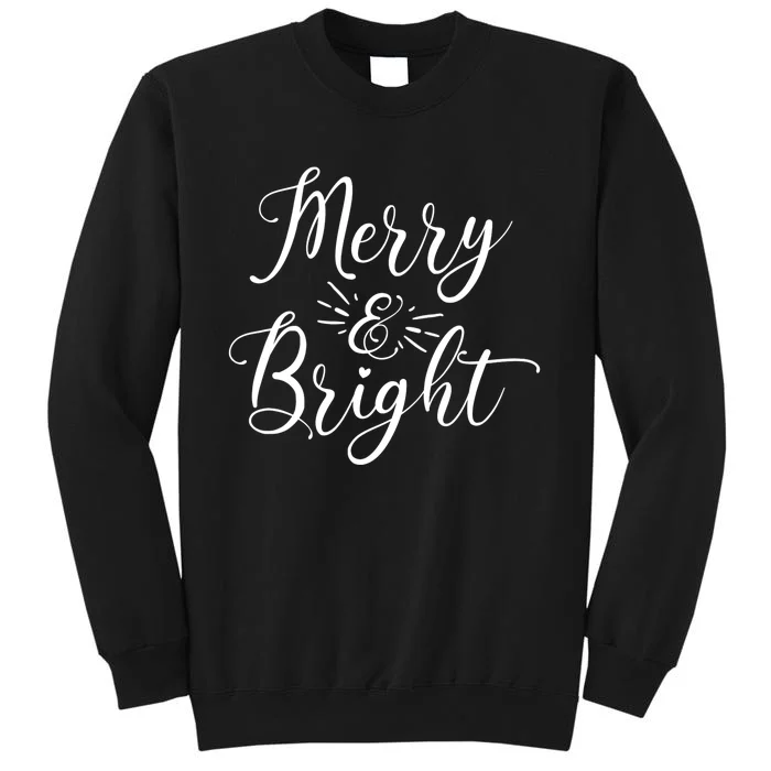 Merry And Bright Christmas Lights Funny Family Christmas Sweatshirt