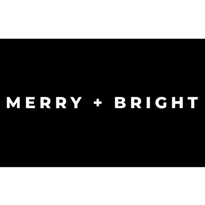 Merry And Bright Christmas Subtle Minimal Funny Simple Bumper Sticker