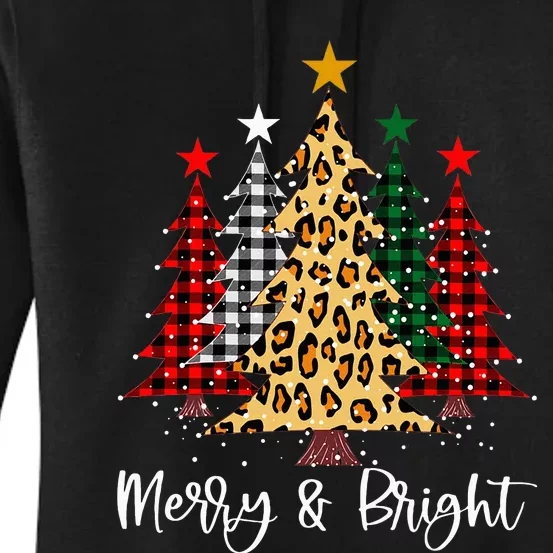 Merry And Bright Christmas Family Pajamas Matching Women's Pullover Hoodie