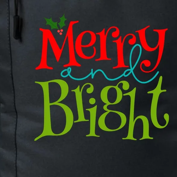 Merry And Bright Christmas Holiday Festive Daily Commute Backpack