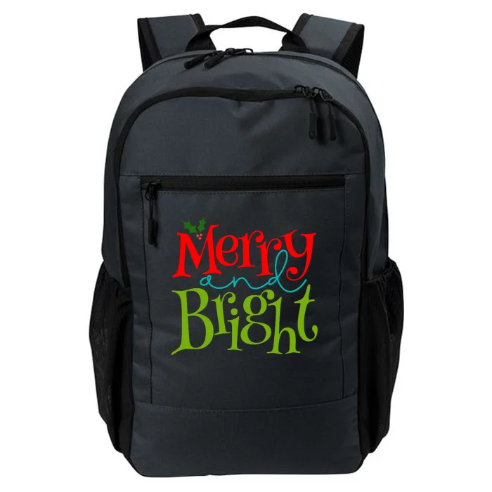 Merry And Bright Christmas Holiday Festive Daily Commute Backpack