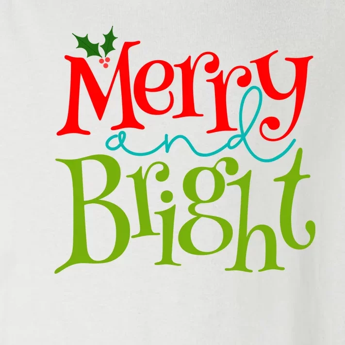 Merry And Bright Christmas Holiday Festive Toddler Long Sleeve Shirt