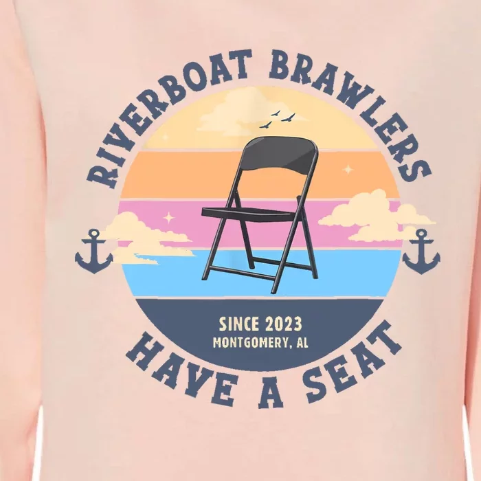 Montgomery Alabama Boat Fight Riverboat Brawl Folding Chair Womens California Wash Sweatshirt