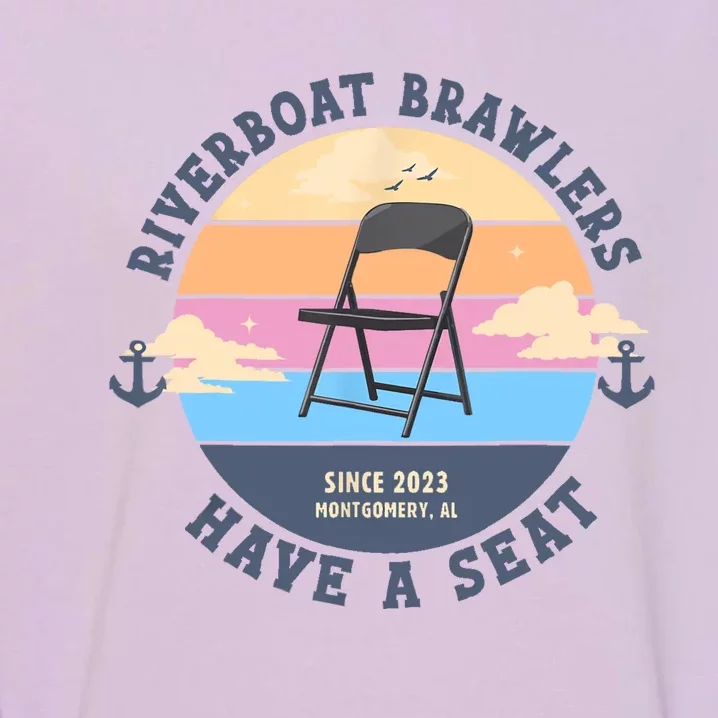 Montgomery Alabama Boat Fight Riverboat Brawl Folding Chair Garment-Dyed Sweatshirt