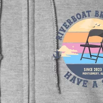 Montgomery Alabama Boat Fight Riverboat Brawl Folding Chair Full Zip Hoodie