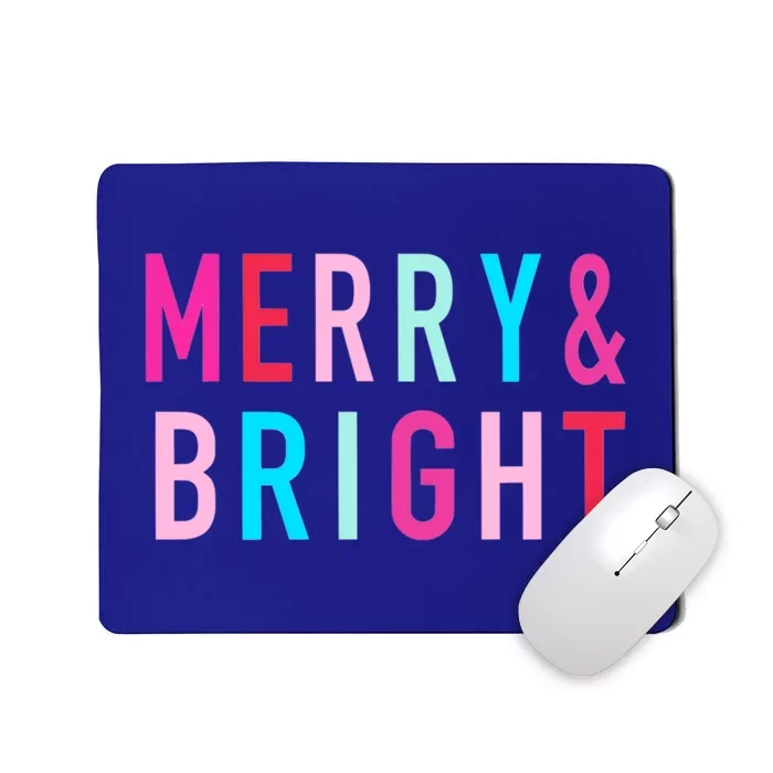 Merry And Bright Christmas Cute Gift Mousepad