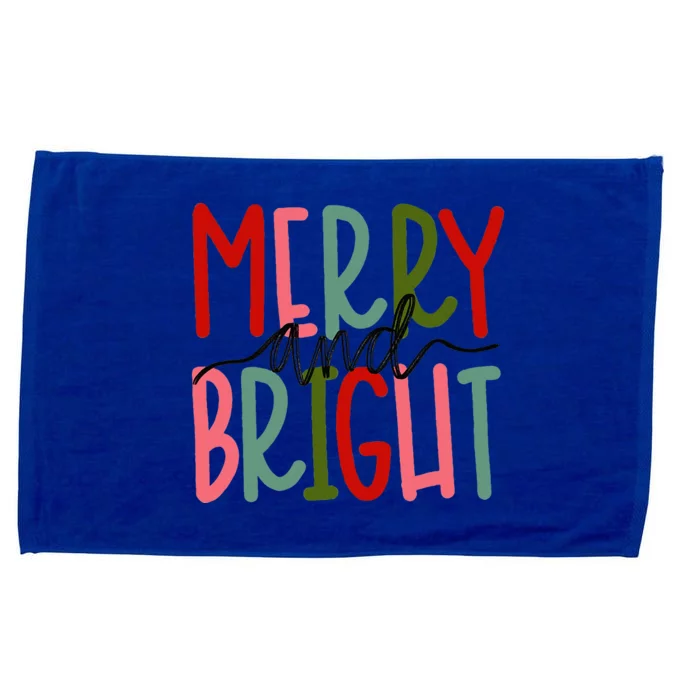 Merry And Bright Christmas Microfiber Hand Towel