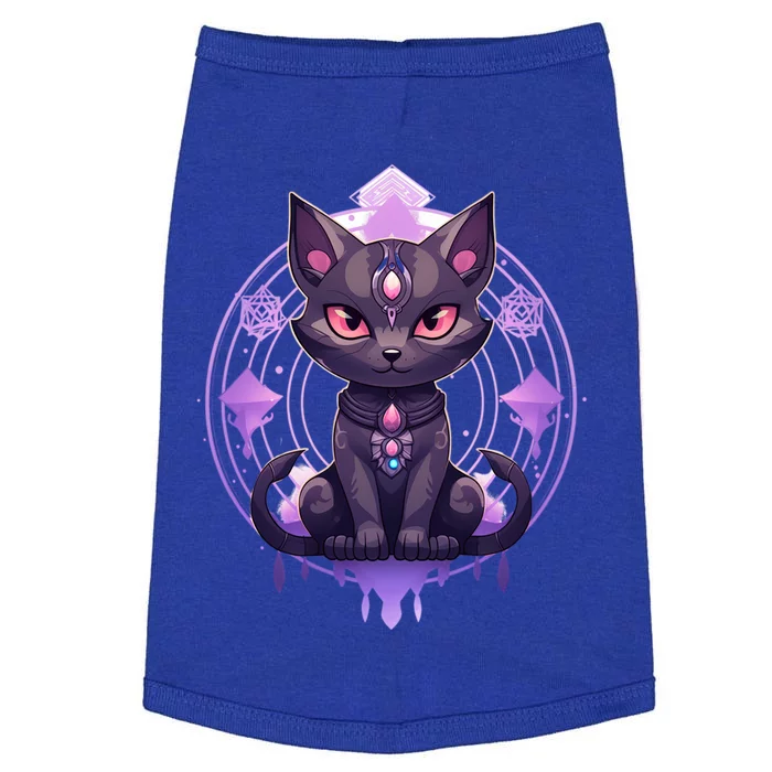 Mystical Anime Black Cat Super Fan Gift Doggie Tank