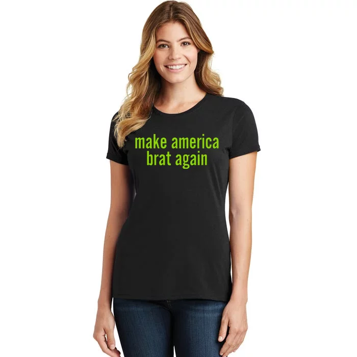 Make America Brat Again Kamala 2024 Trump Parody Women's T-Shirt