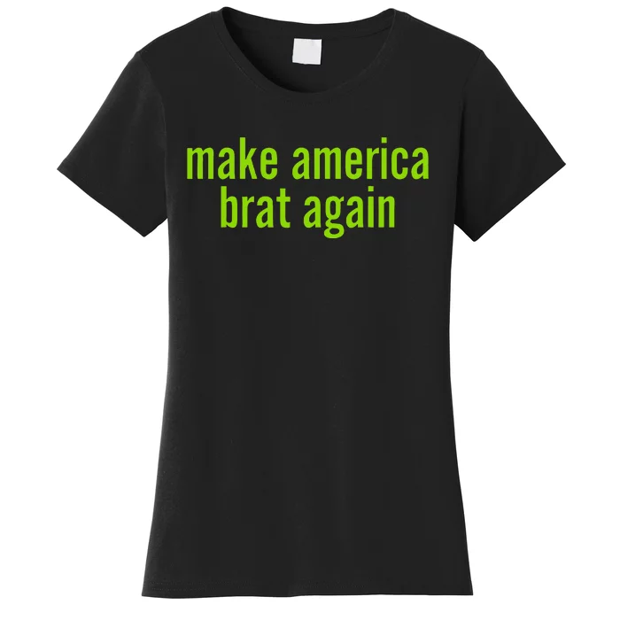 Make America Brat Again Kamala 2024 Trump Parody Women's T-Shirt